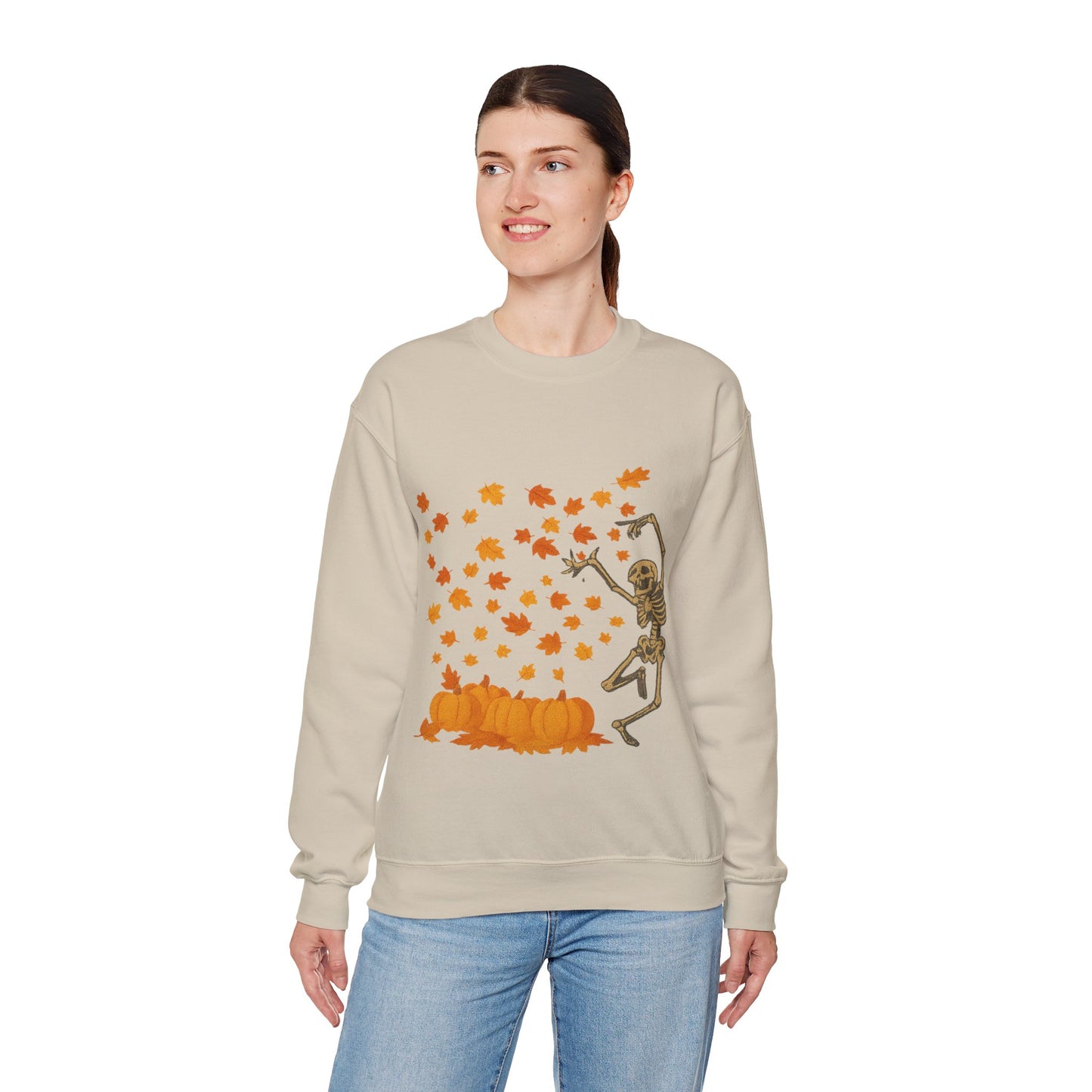 Dancing Through Fall – Skeleton & Leaves | Sweater