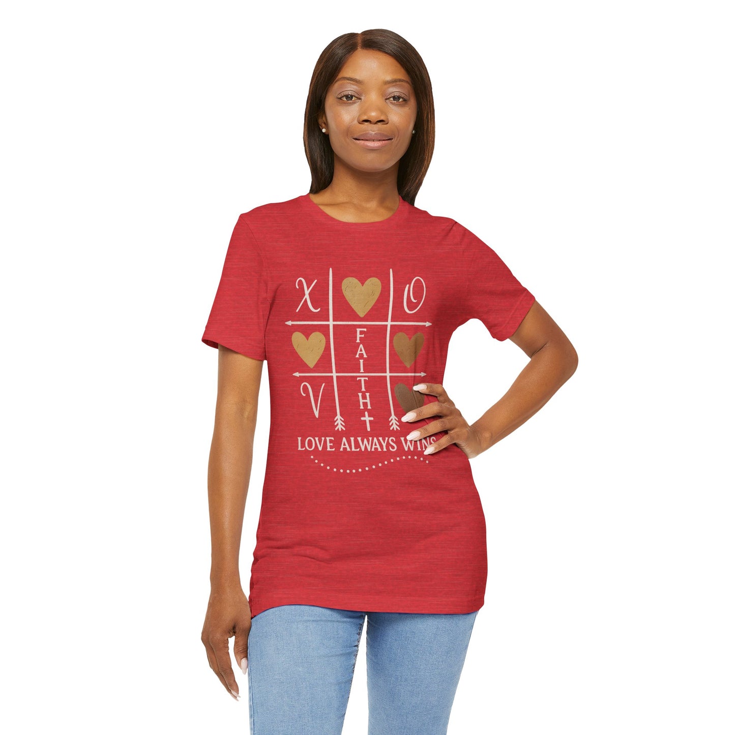 Love Wins – Tic Tac Toe Heart | Jersey Tee