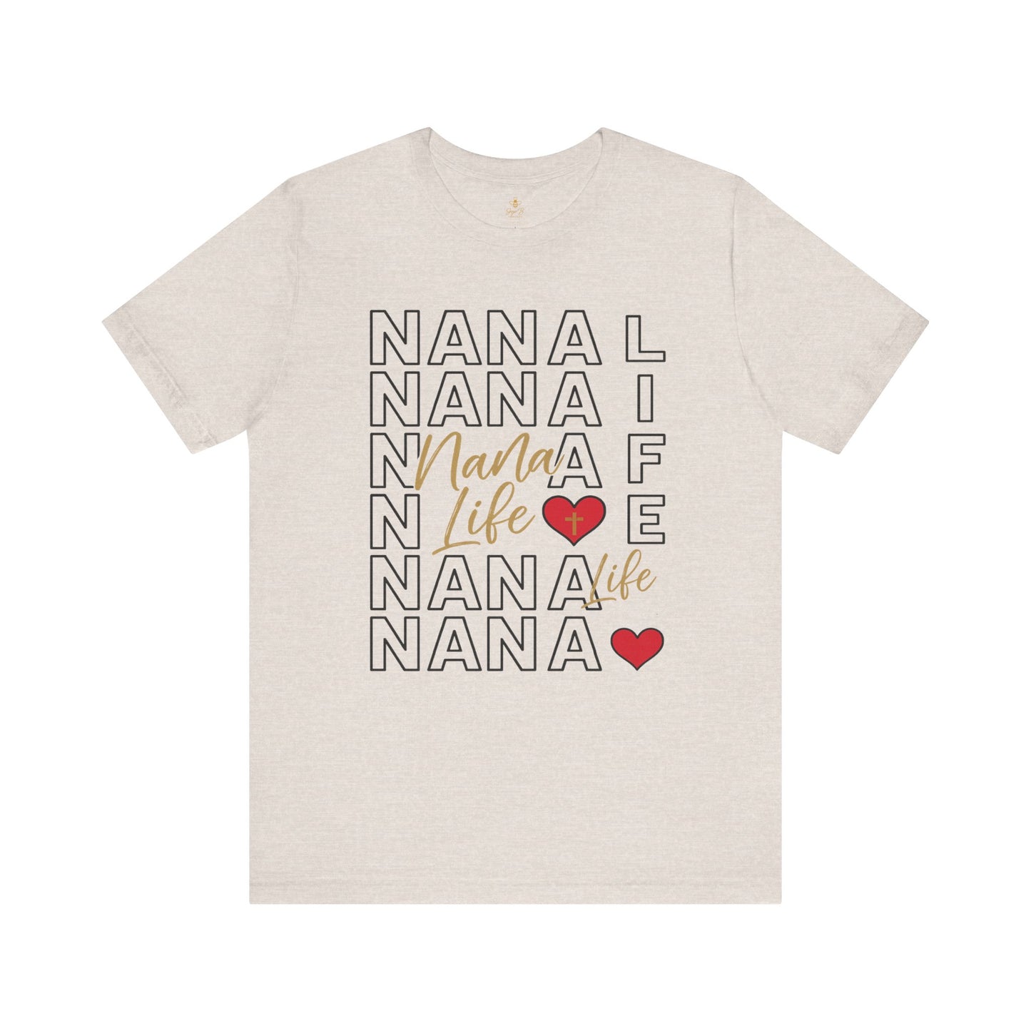 “Nana Life” Repeating Text | Jersey Tee