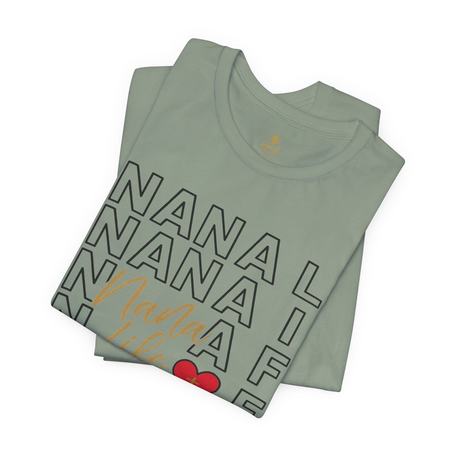 “Nana Life” Repeating Text | Jersey Tee