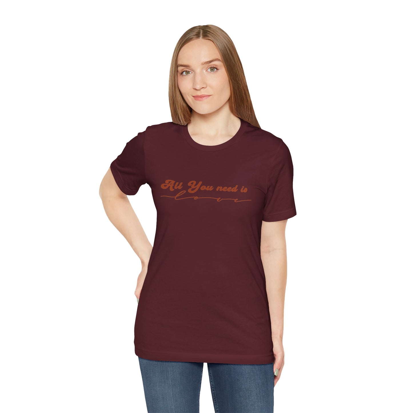 All You Need is Love – Handwritten Script | Jersey Tee