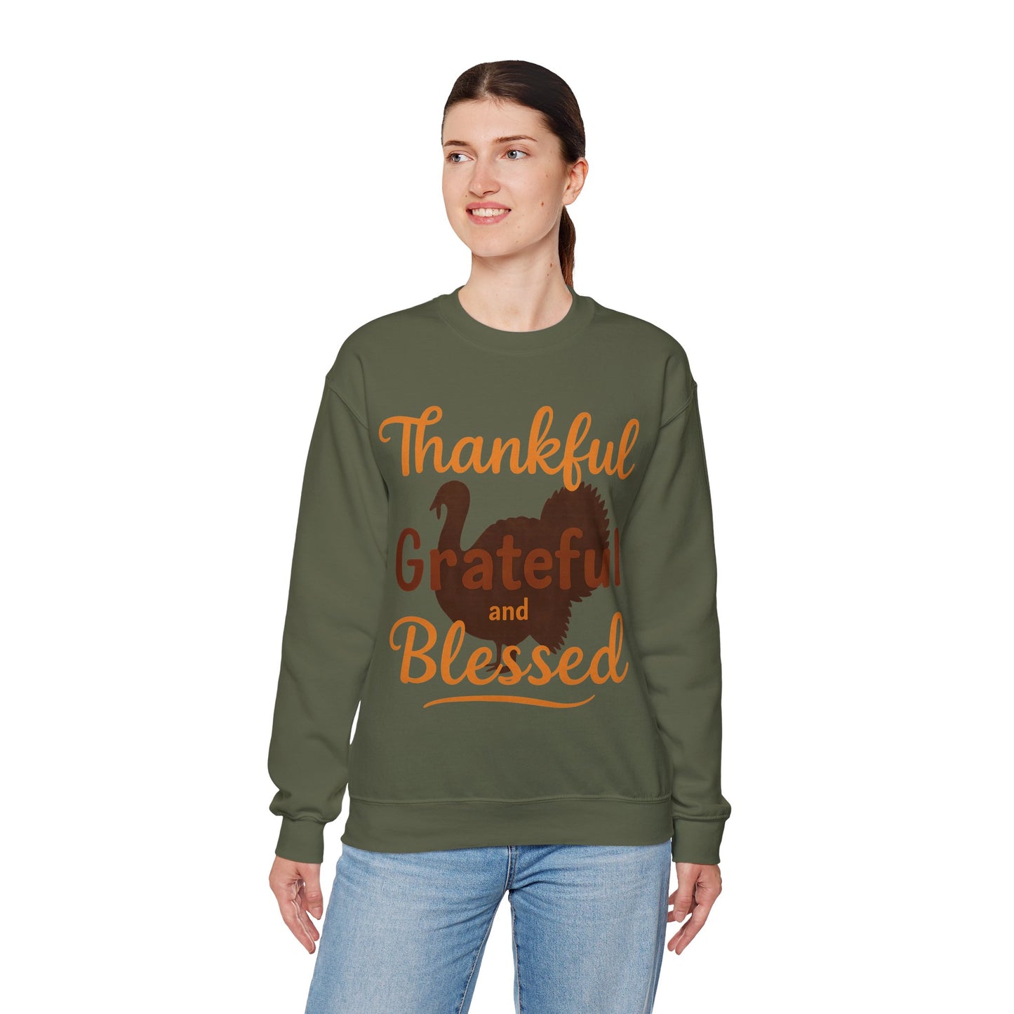 Thankful Grateful Blessed Turkey | Sweater