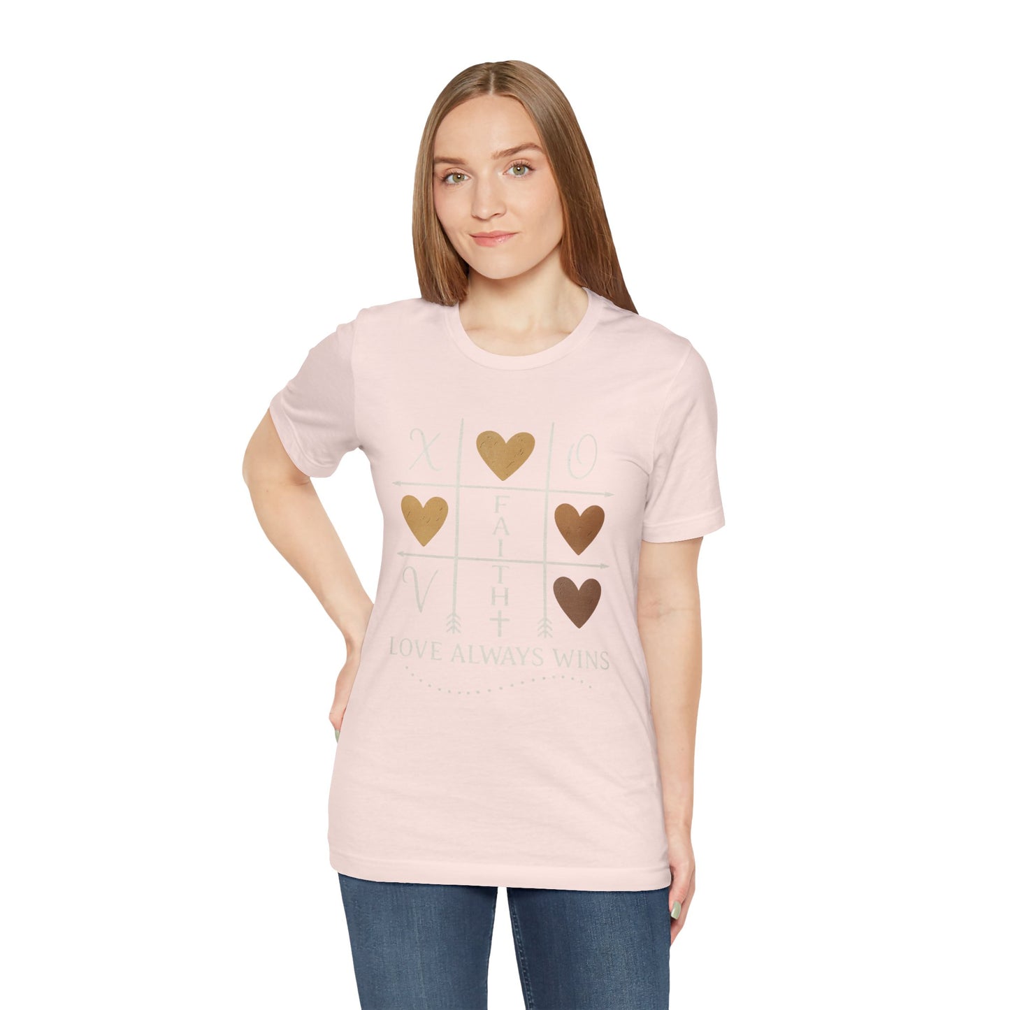 Love Wins – Tic Tac Toe Heart | Jersey Tee