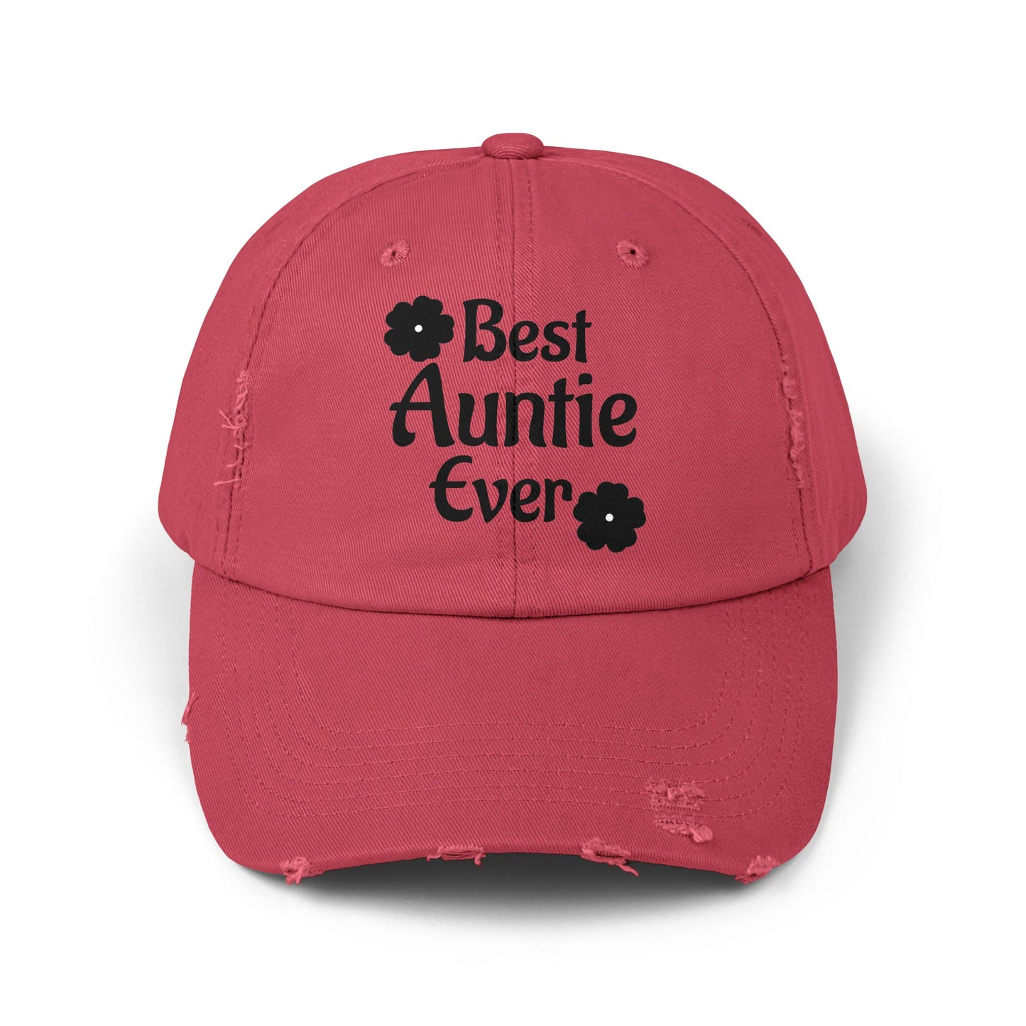 Best Auntie Ever Distressed Hat – Adjustable Embroidered Baseball Cap for Fun Aunties