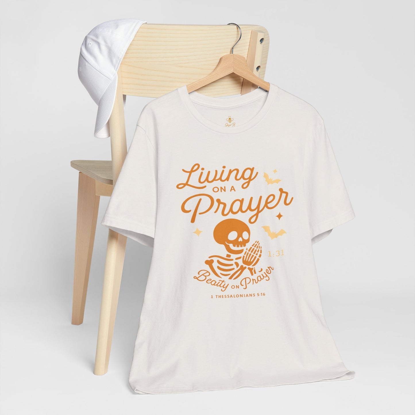"Living on a Prayer – Skeleton Hands | Jersey Tee