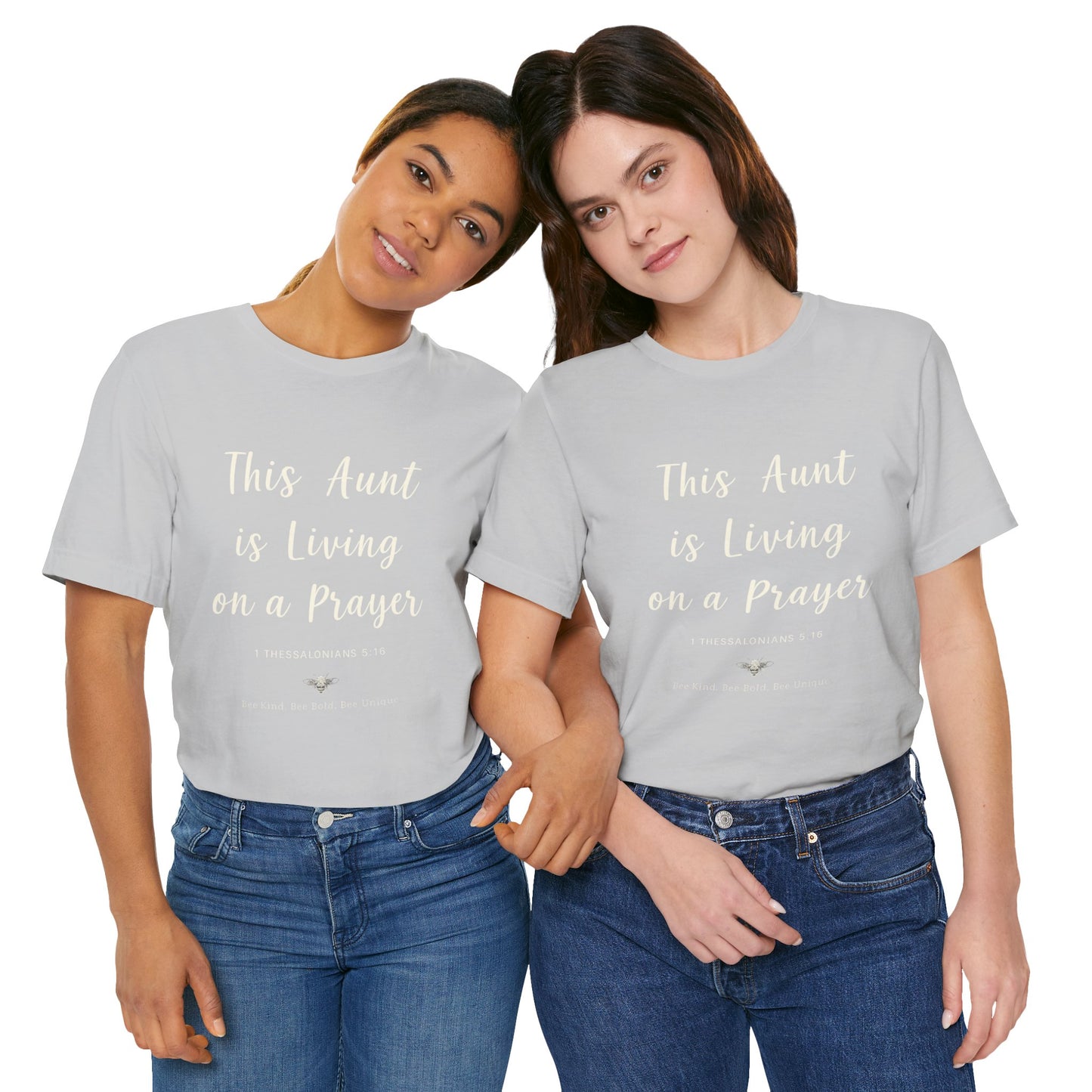 This Aunt Is Living on a Prayer | Jersey Tee