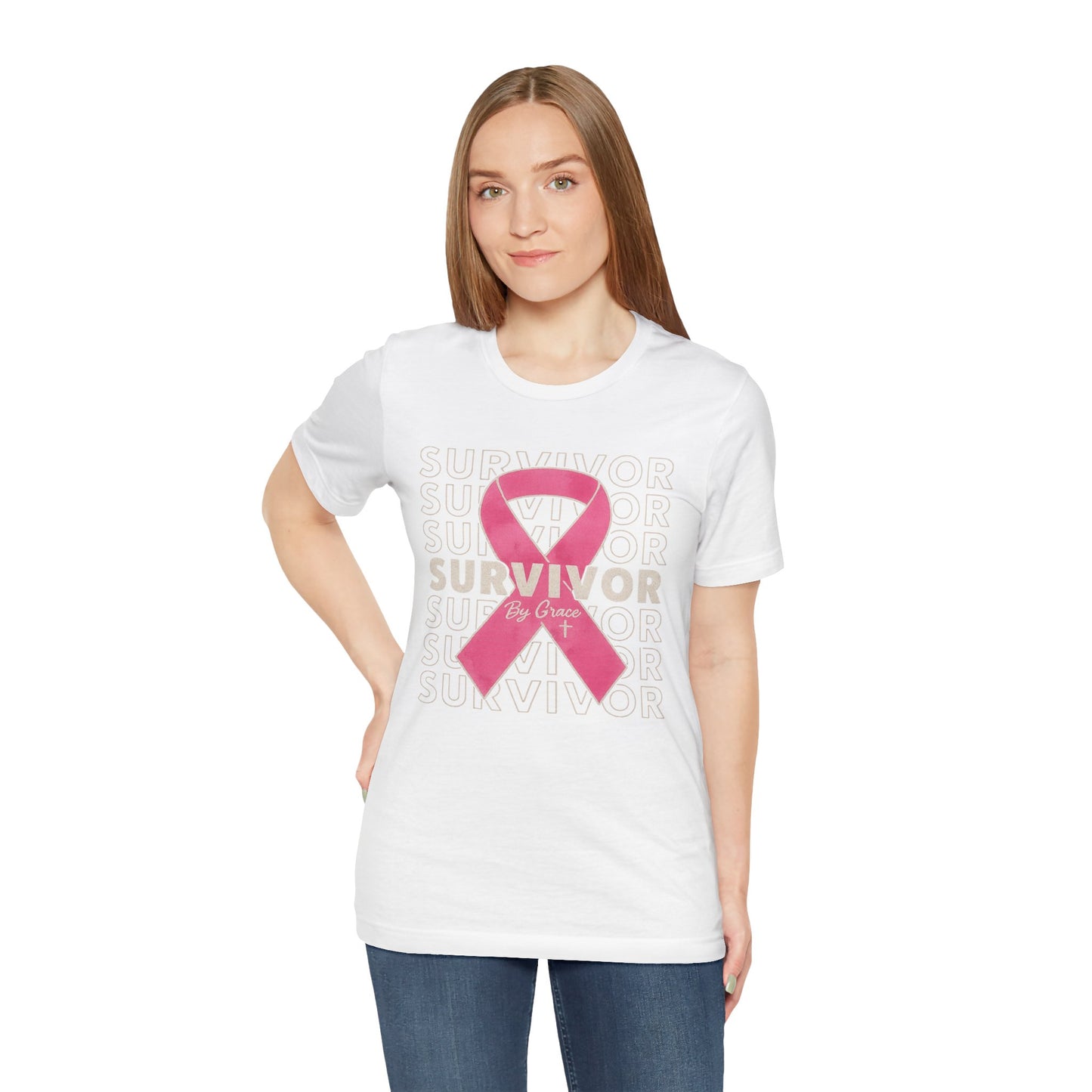"Pink Ribbon Survivor – Bold Strength" | Jersey Tee