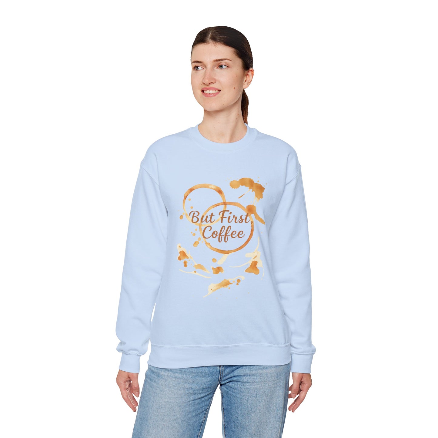 But First, Coffee – Watercolor Coffee Ring | Sweater