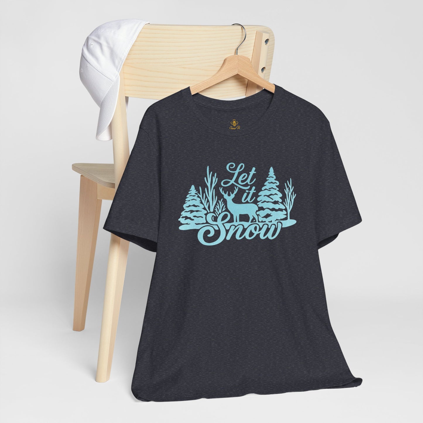 Let It Snow Winter Forest – Rustic Holiday Reindeer | Jersey Tee