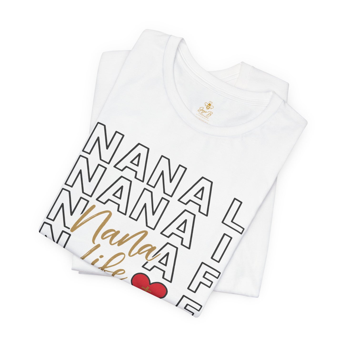 “Nana Life” Repeating Text | Jersey Tee