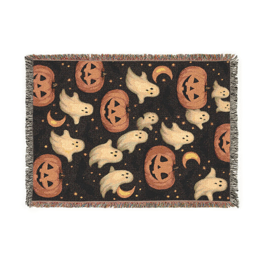 Ghostly Glow Halloween | Woven Blanket