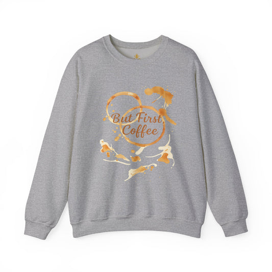 But First, Coffee – Watercolor Coffee Ring | Sweater