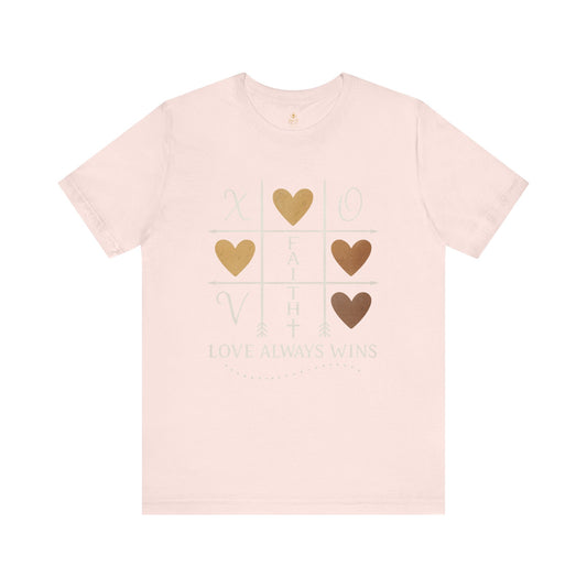 Love Wins – Tic Tac Toe Heart | Jersey Tee