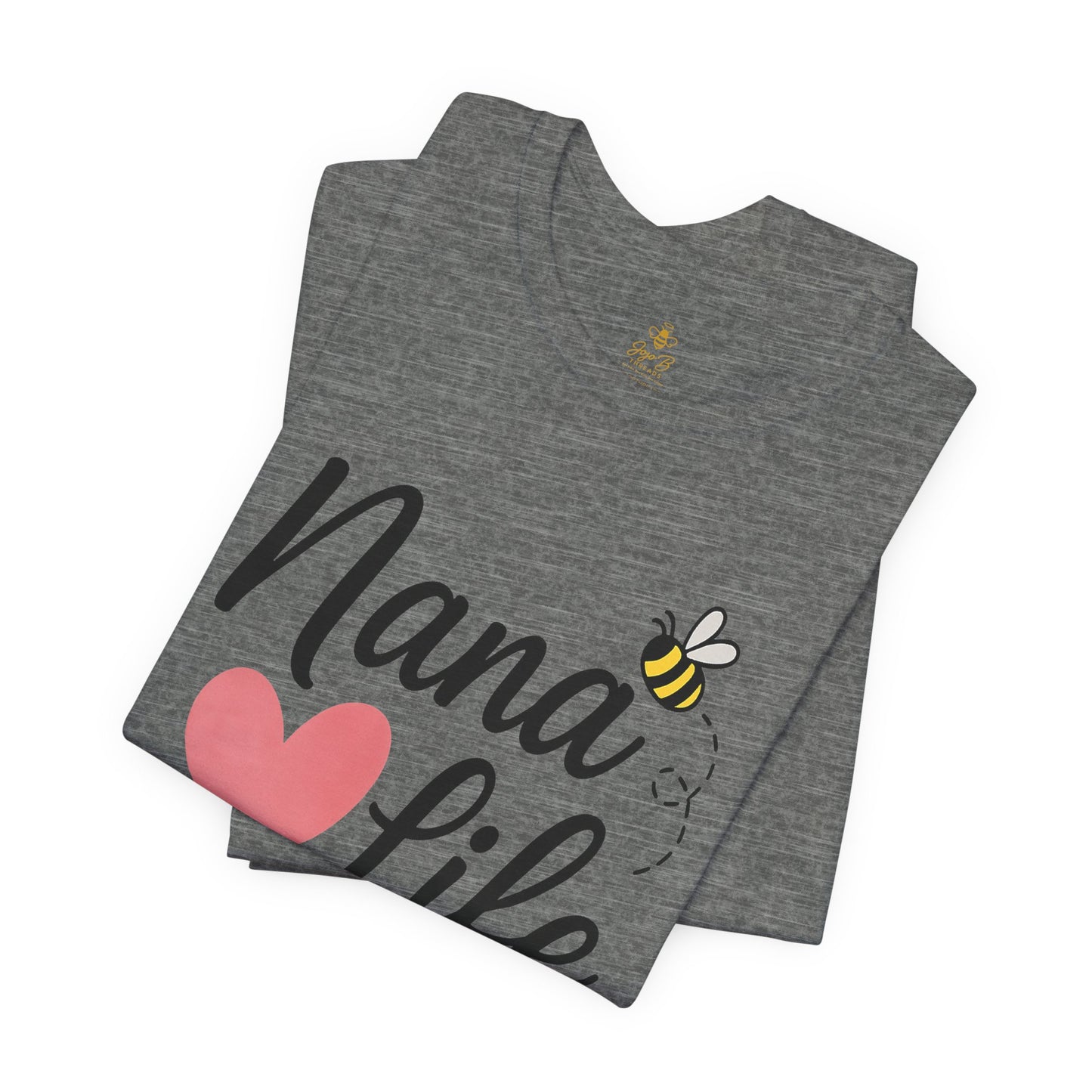"Nana Life" Heart & Bee Script | Jersey Tee