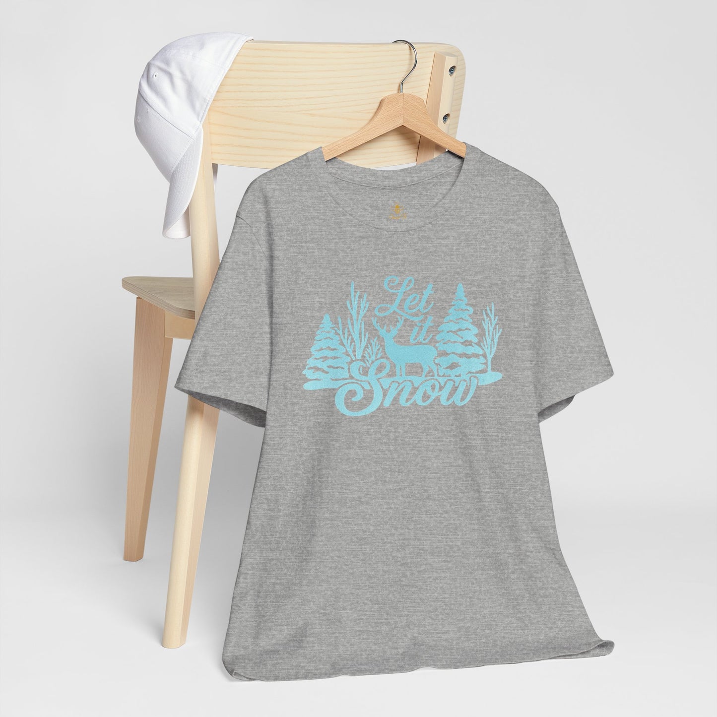 Let It Snow Winter Forest – Rustic Holiday Reindeer | Jersey Tee