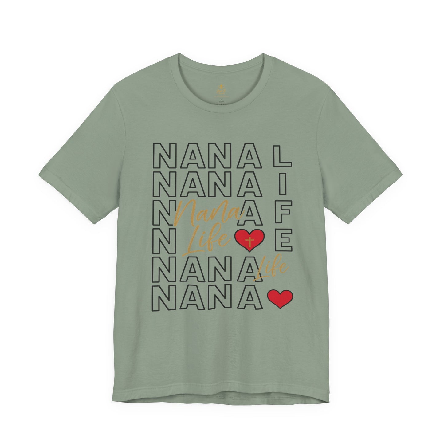 “Nana Life” Repeating Text | Jersey Tee