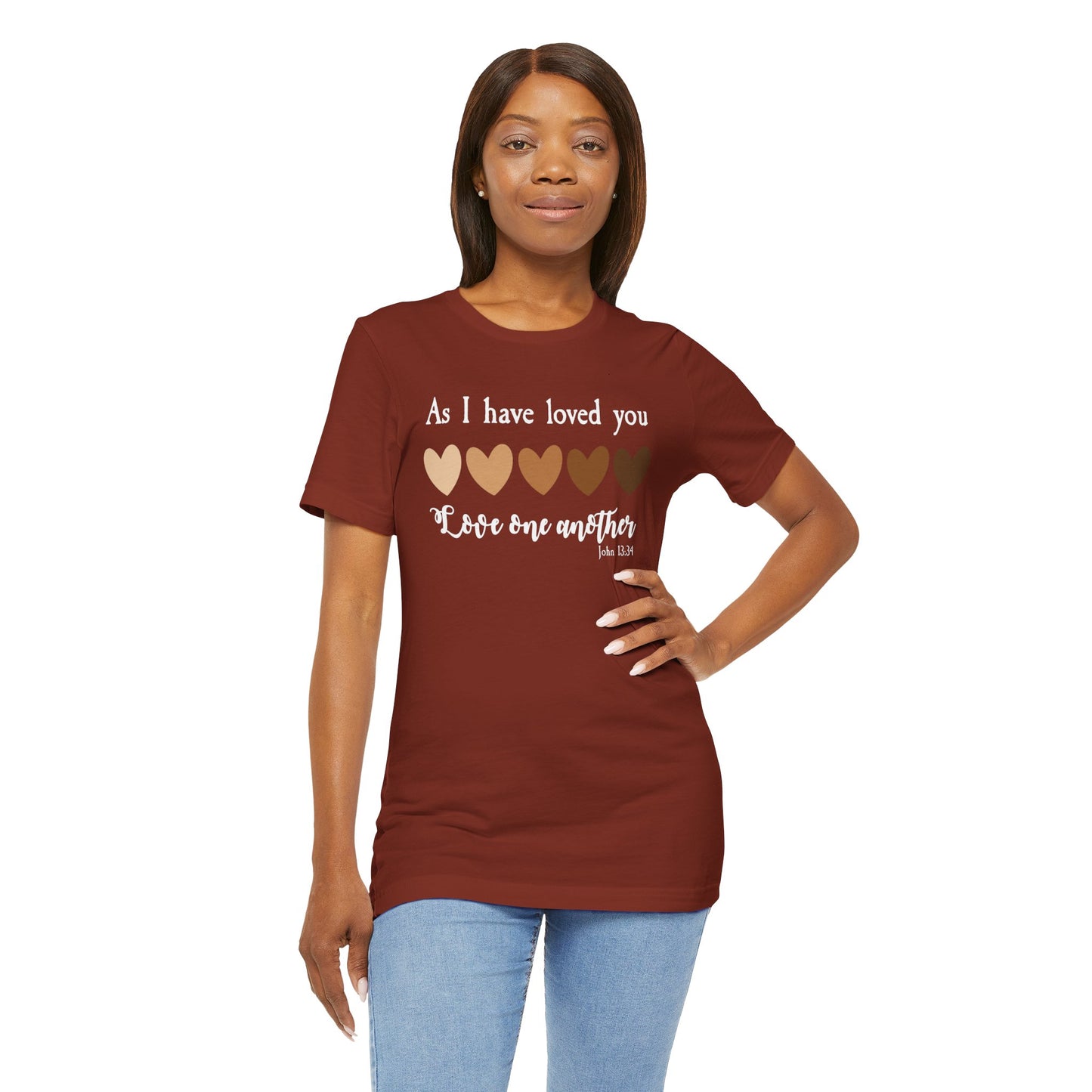 Love One Another – John 13:34  | Jersey Tee