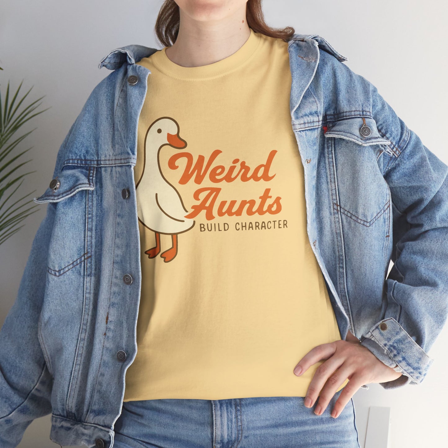 Weird Aunts Build Character Tee – Funny Goose Aunt Shirt