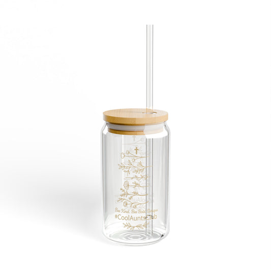 "Bloom & Sip" Aunt Life | Glass Cup