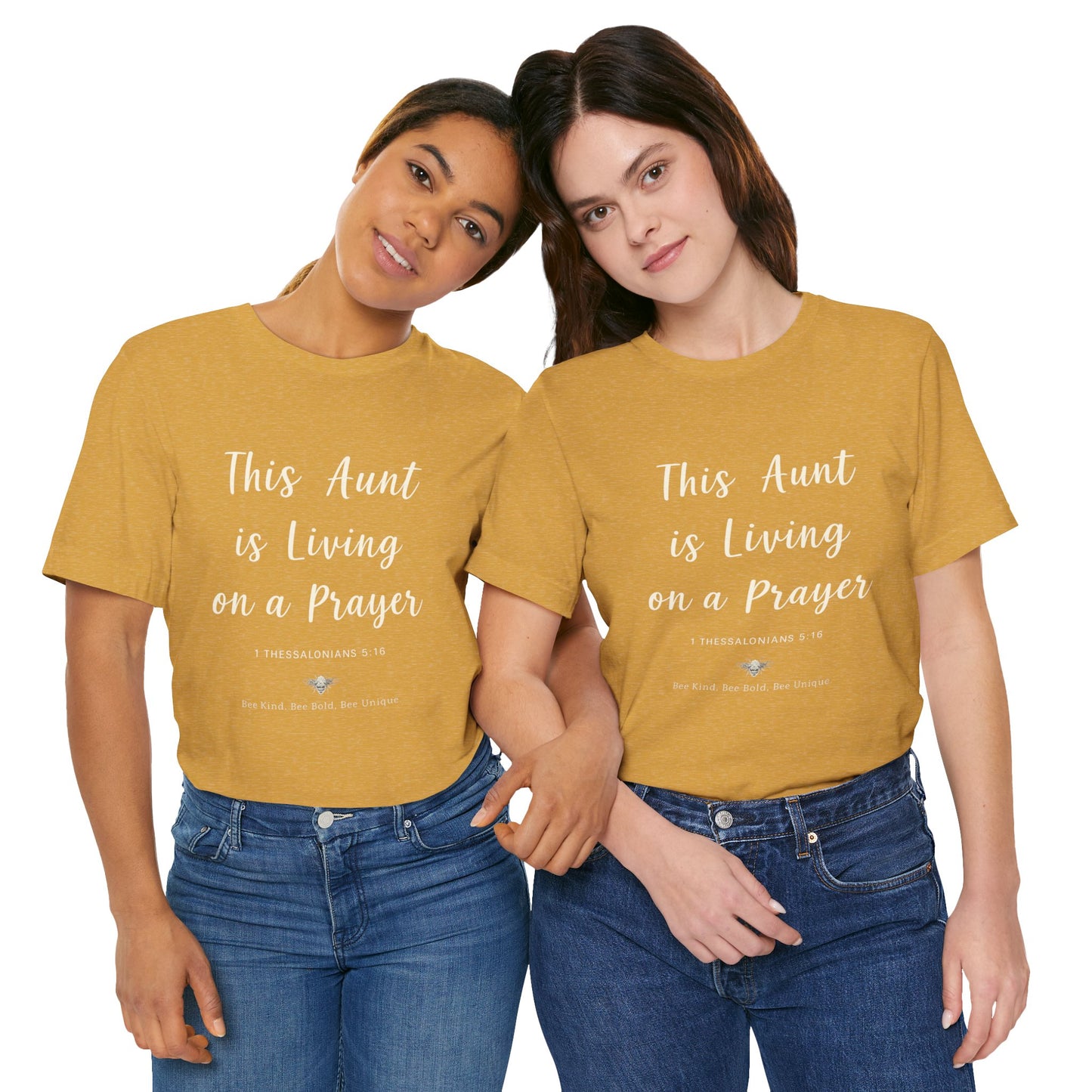 This Aunt Is Living on a Prayer | Jersey Tee