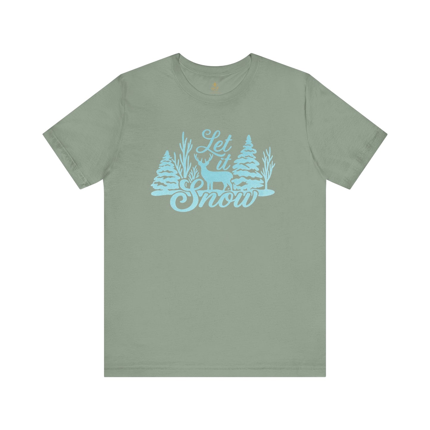 Let It Snow Winter Forest – Rustic Holiday Reindeer | Jersey Tee
