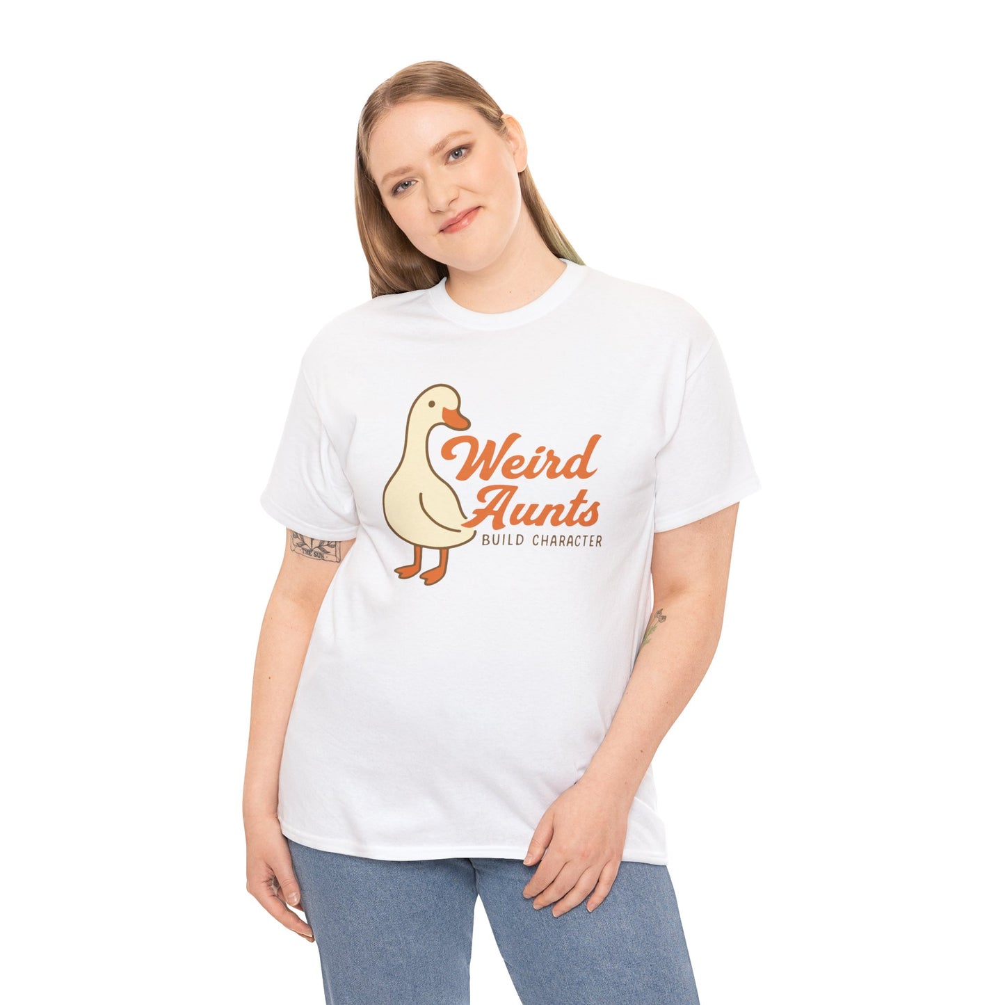 Weird Aunts Build Character Tee – Funny Goose Aunt Shirt