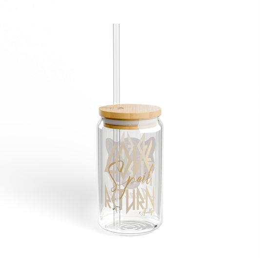 Def Tired  Aunt Life | Glass Cup