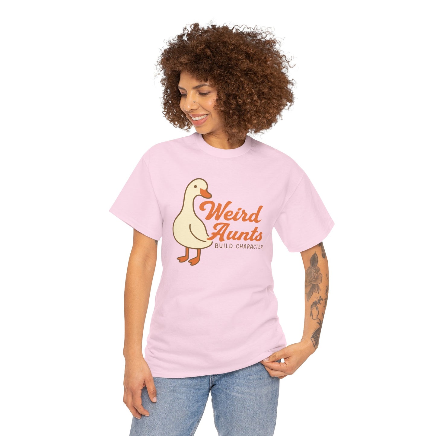 Weird Aunts Build Character Tee – Funny Goose Aunt Shirt