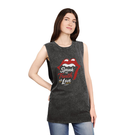 Speak the Truth Lip | Stonewash Tank