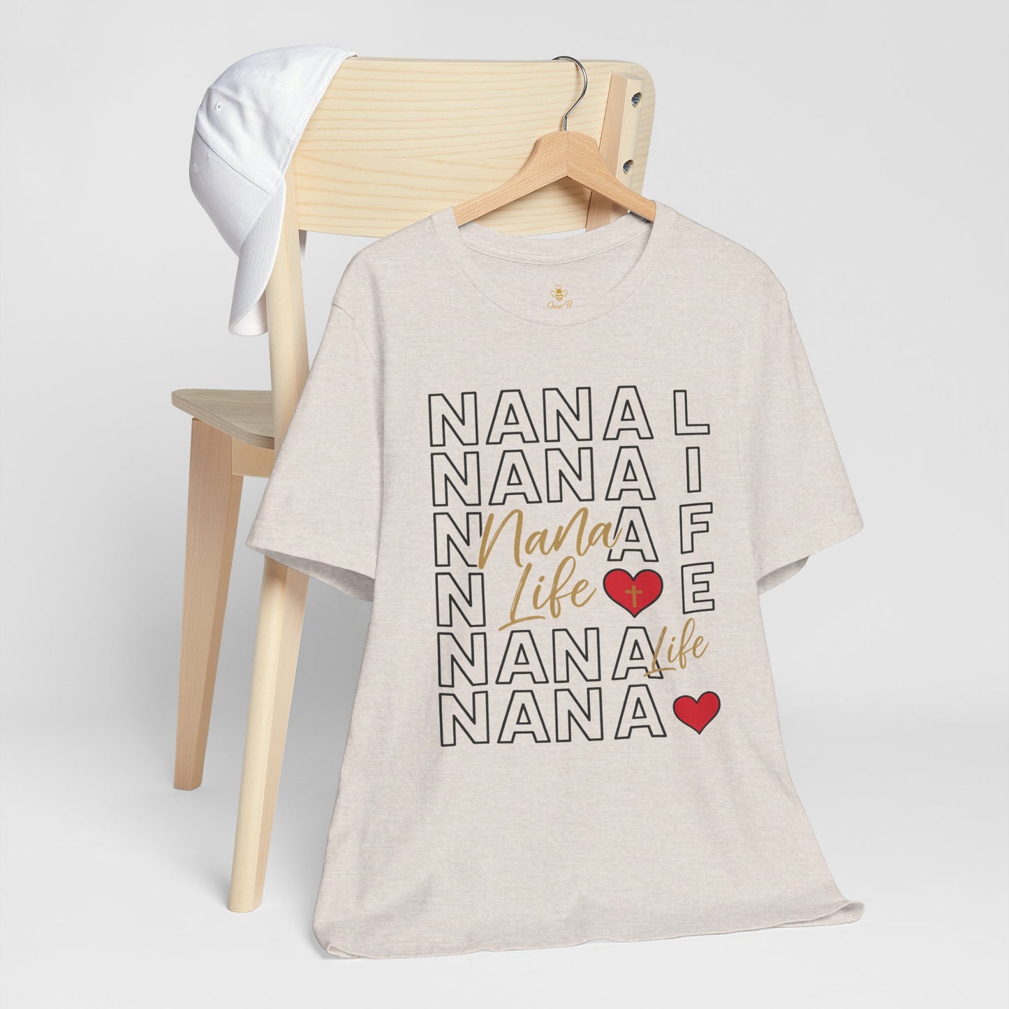“Nana Life” Repeating Text | Jersey Tee