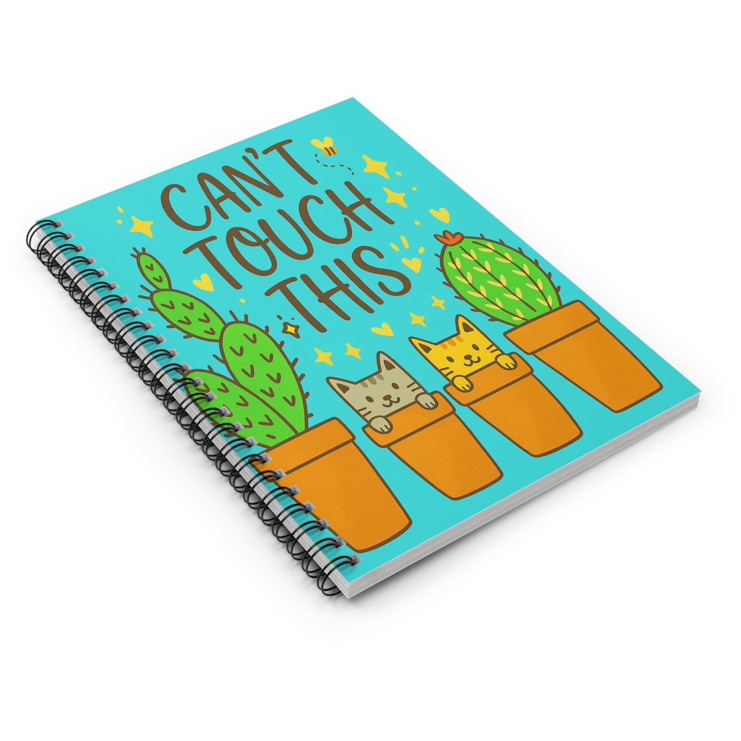 “Can’t Touch This – Cat & Cactus" | Spiral Notebook