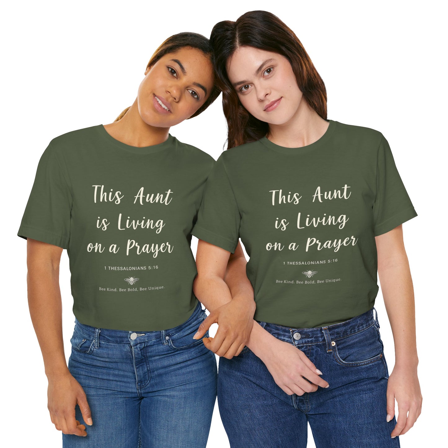 This Aunt Is Living on a Prayer | Jersey Tee