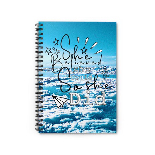 "She Believed – Inspirational" | Spiral Notebook