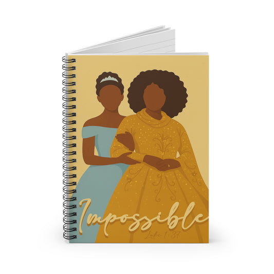 "Impossible Luke 1:37" | Spiral Notebook