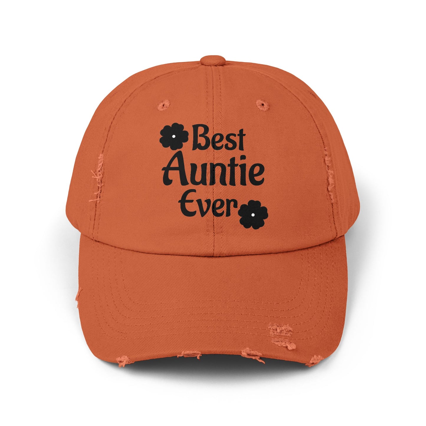 Best Auntie Ever Distressed Hat – Adjustable Embroidered Baseball Cap for Fun Aunties