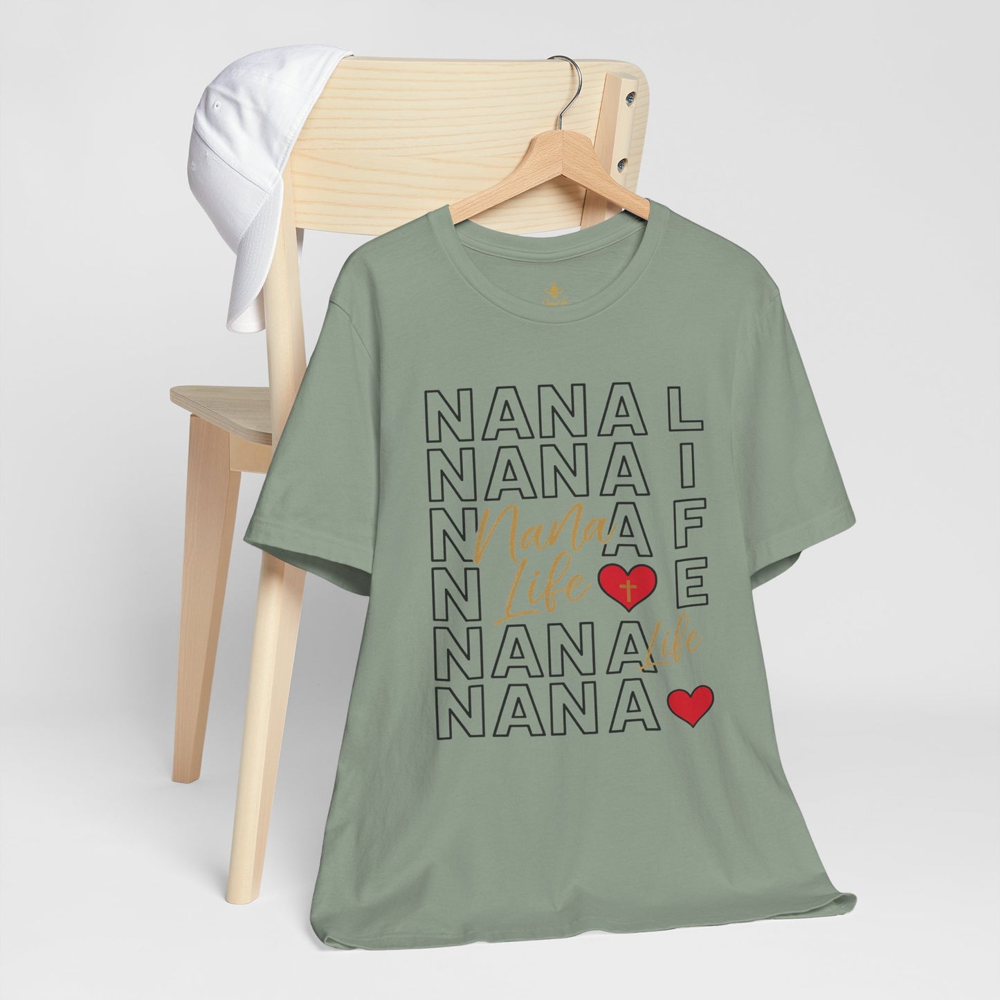 “Nana Life” Repeating Text | Jersey Tee