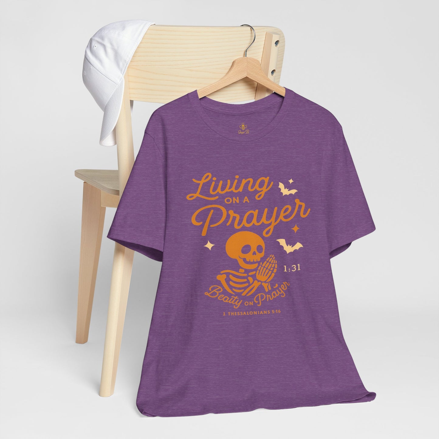 "Living on a Prayer – Skeleton Hands | Jersey Tee