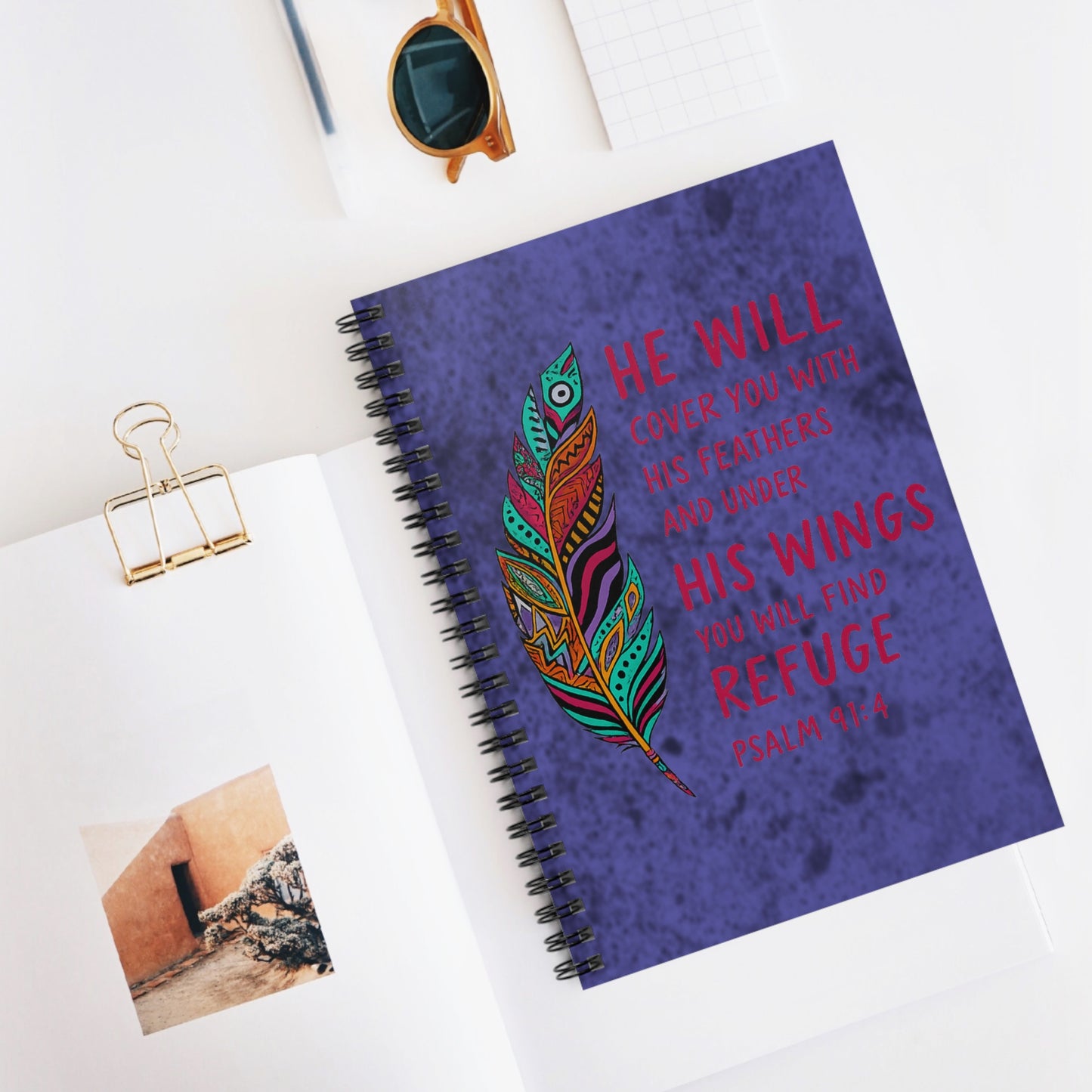 Under His Wings | Spiral Notebook