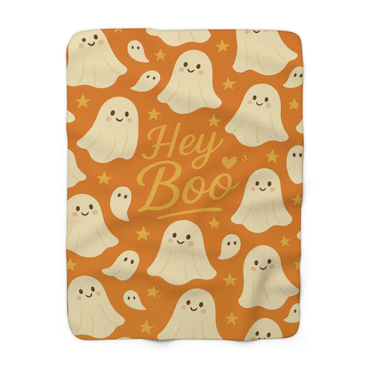 “Boo-tiful Nights” Cozy Ghost Blanket | Sherpa Fleece Blanket