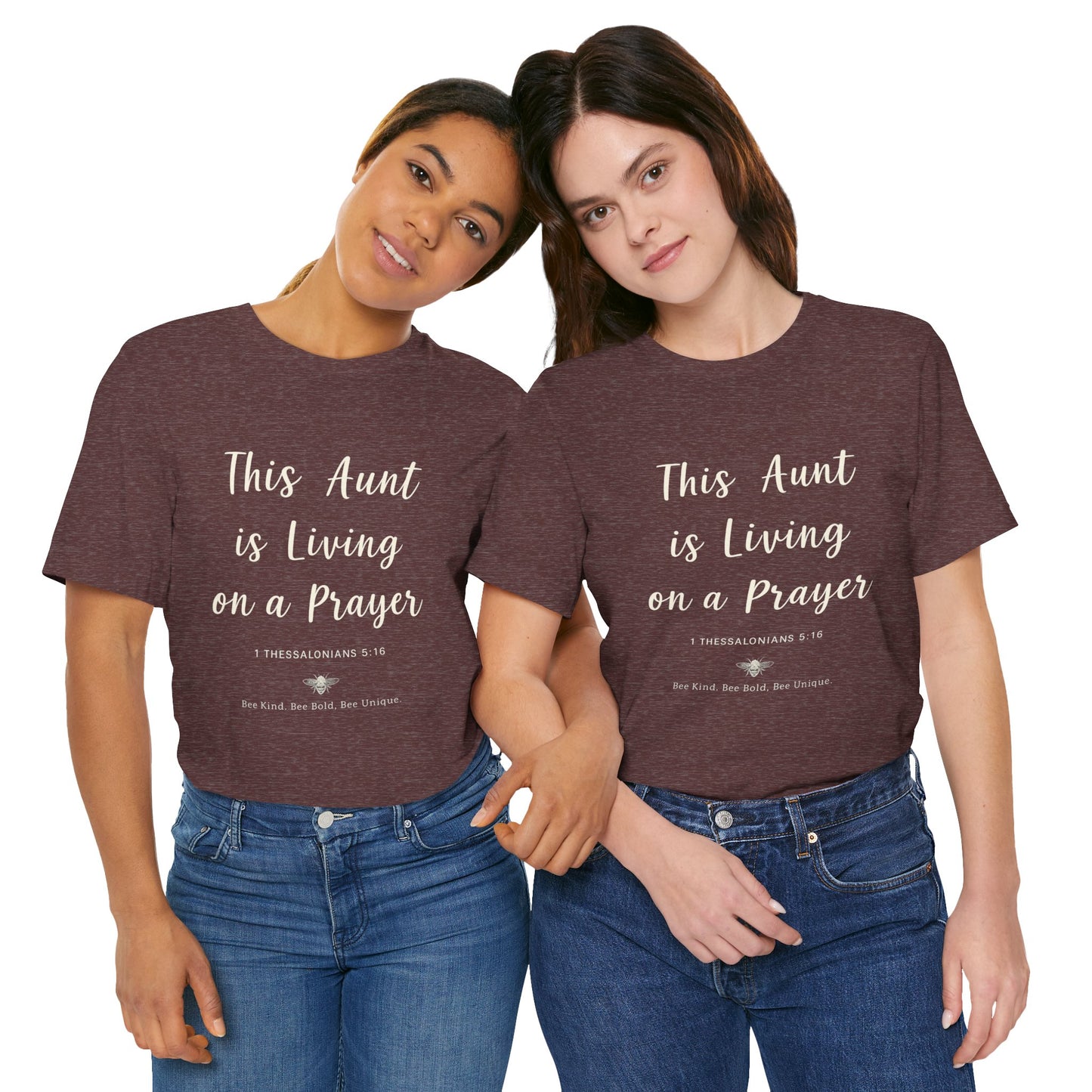 This Aunt Is Living on a Prayer | Jersey Tee