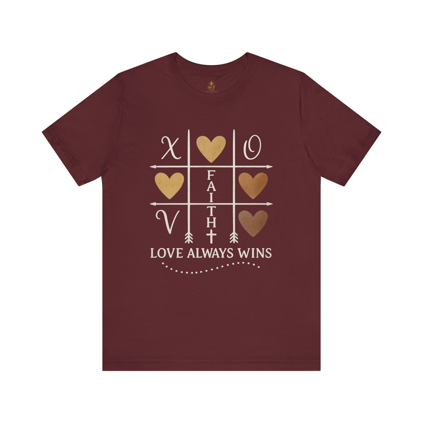 Love Wins – Tic Tac Toe Heart | Jersey Tee