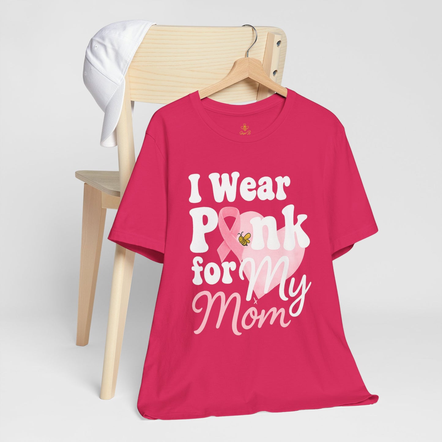 I Wear Pink for My Mom – Breast Cancer Awareness | Jersey Tee