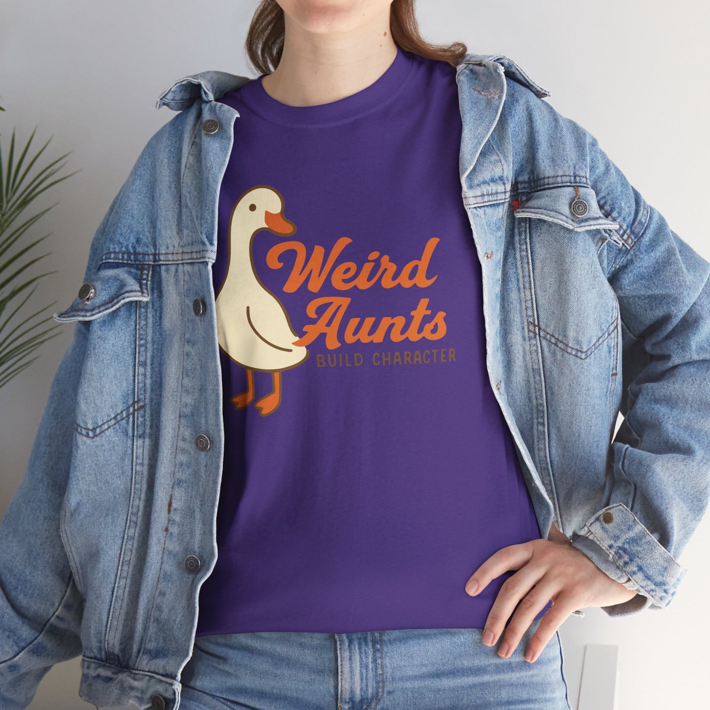 Weird Aunts Build Character Tee – Funny Goose Aunt Shirt
