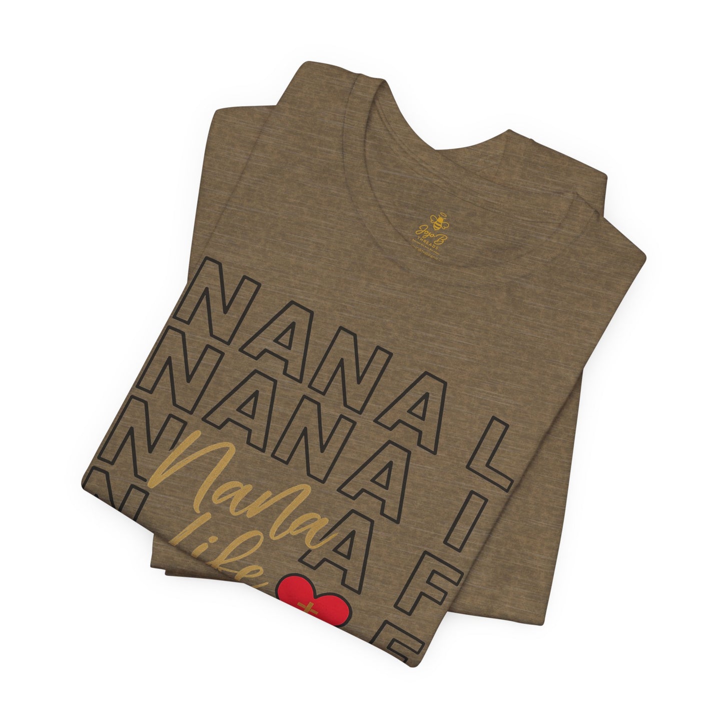 “Nana Life” Repeating Text | Jersey Tee