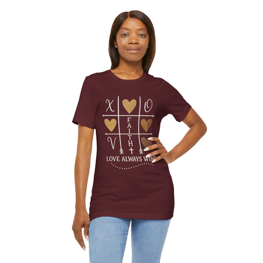 Love Wins – Tic Tac Toe Heart | Jersey Tee
