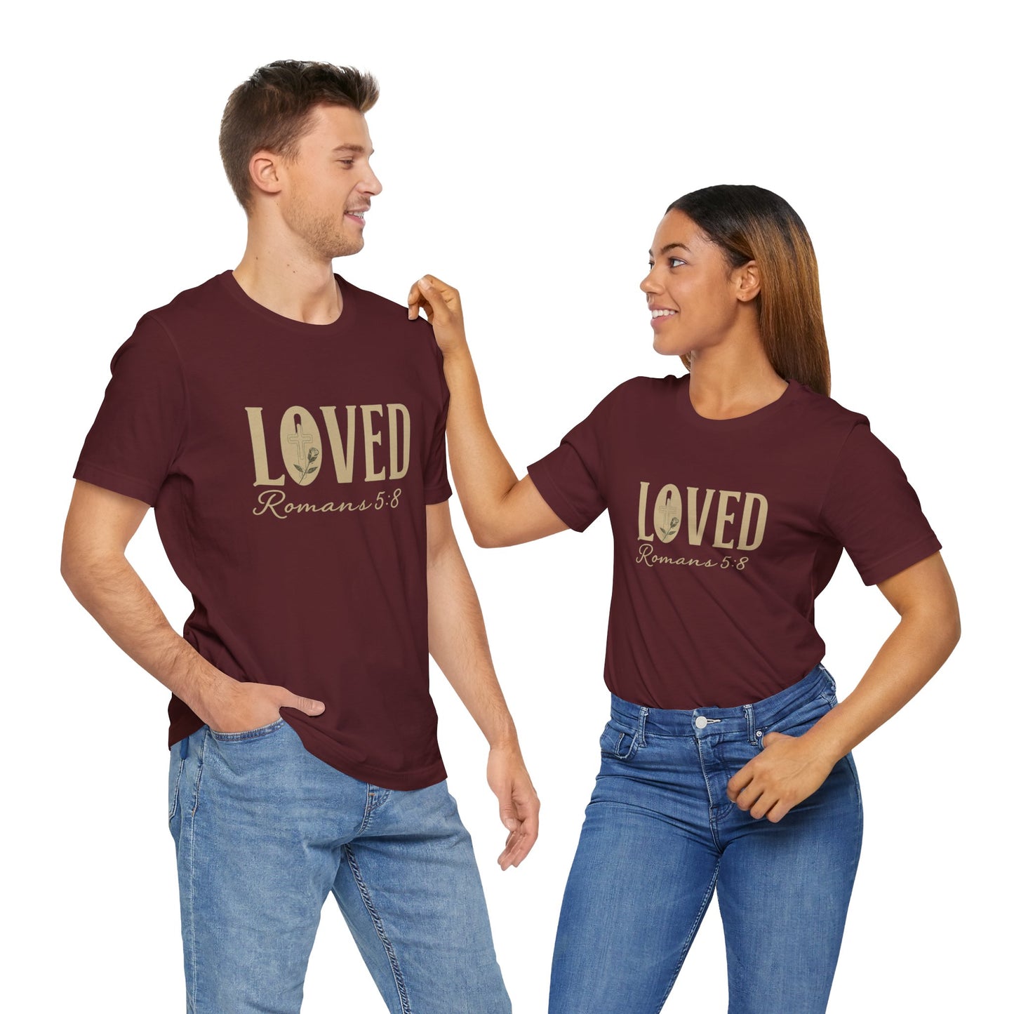 LOVED Romans 5:8 | Jersey Tee