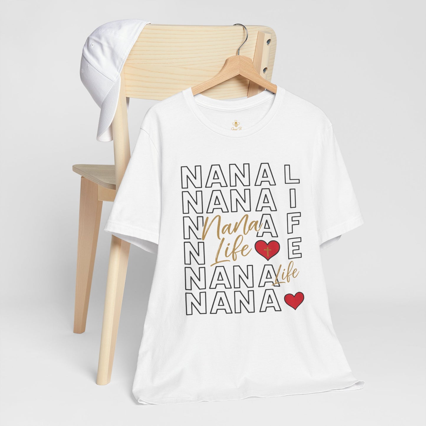 “Nana Life” Repeating Text | Jersey Tee