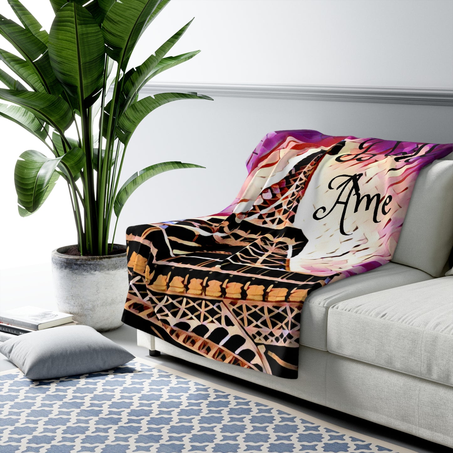 Paris Eiffel Tower Belle Ame | Sherpa Fleece Blanket