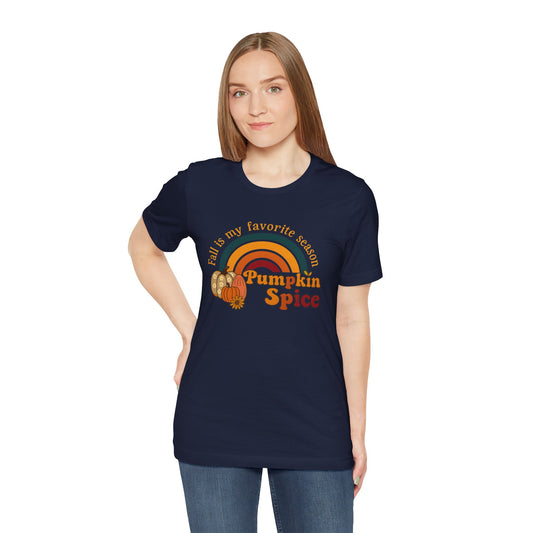 Fall is My Favorite Season Retro Pumpkin Spice Shirt | Jersey Tee