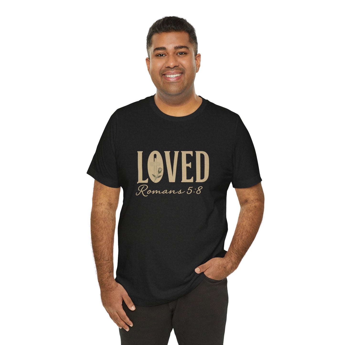 LOVED Romans 5:8 | Jersey Tee